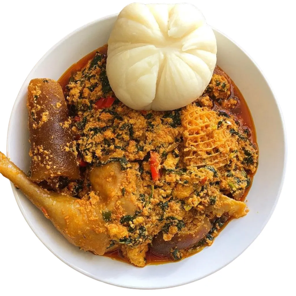 Egusi Soup with Pounded Yam